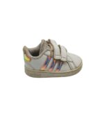 Adidasi copii Adidas 21, imitatie de piele, alb