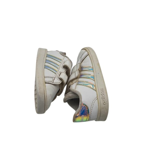 Adidasi copii Adidas 21, imitatie de piele, alb - imagine 4