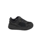 Adidasi copii 30, imitatie de piele, material textil, negru