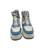 Adidasi barbati 41, imitatie de piele, alb albastru - imagine 3