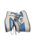 Adidasi barbati 41, imitatie de piele, alb albastru - imagine 4