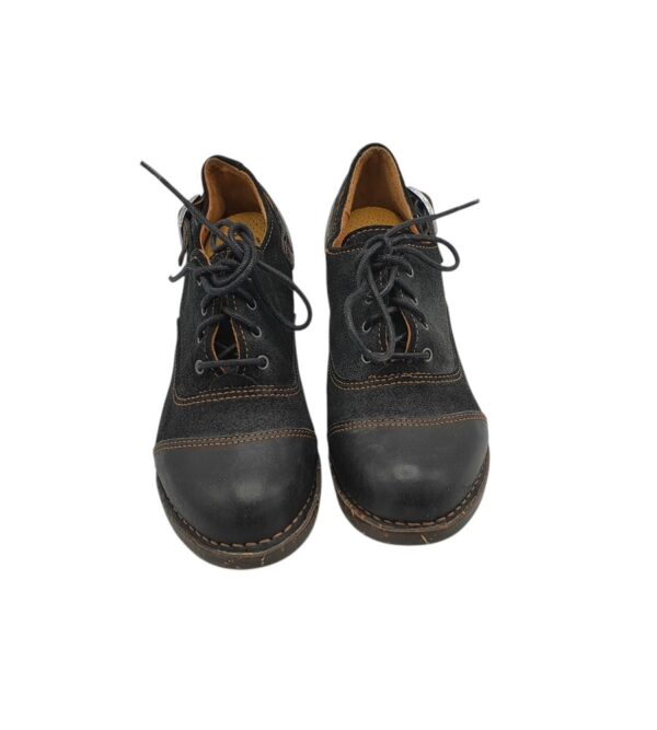 Pantofi dama Art 37, piele intoarsa,  piele, negru - imagine 3