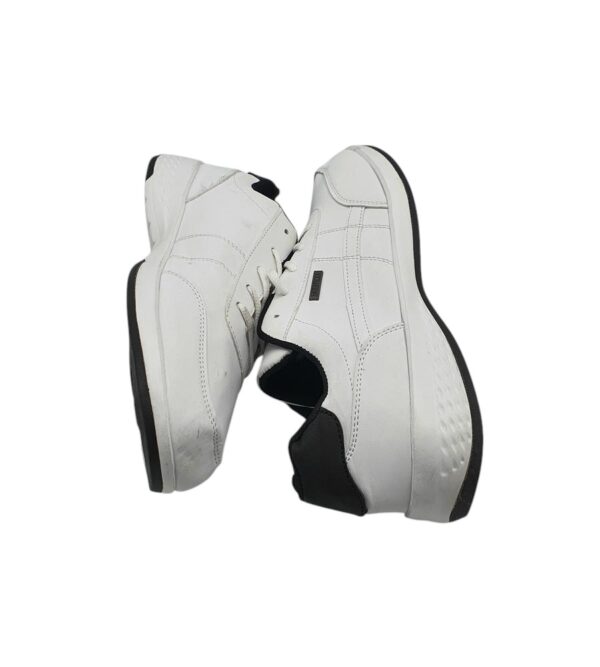 Adidasi barbati Fashion 44, imitatie de piele, alb - imagine 4