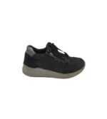 Adidasi copii Superfit 34, piele intoarsa, material textil, negru