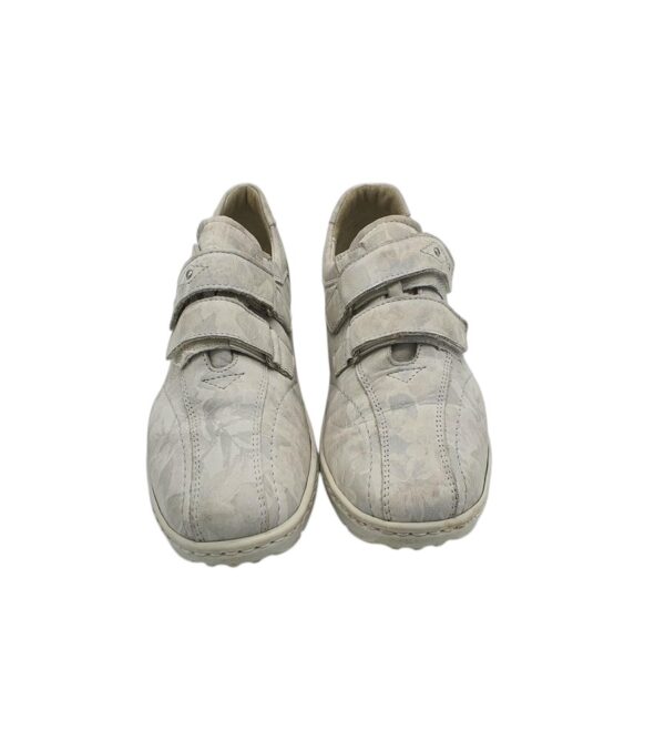 Adidasi dama Waldlaufer 40, piele, alb gri - imagine 3