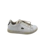 Adidasi dama Lacoste 38, piele, imitatie de piele, alb