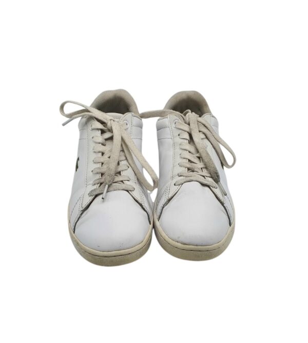 Adidasi dama Lacoste 38, piele, imitatie de piele, alb - imagine 3