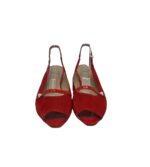 Sandale dama Madeleine 42, piele intoarsa, rosu - imagine 3