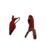 Sandale dama Madeleine 42, piele intoarsa, rosu - imagine 4