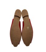 Sandale dama Madeleine 42, piele intoarsa, rosu - imagine 5