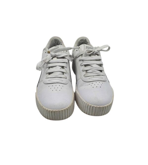 Adidasi dama Puma 37, imitatie de piele, piele, alb - imagine 3