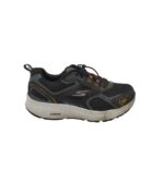 Adidasi barbati Skechers 43, material textil, imitatie de piele, negru
