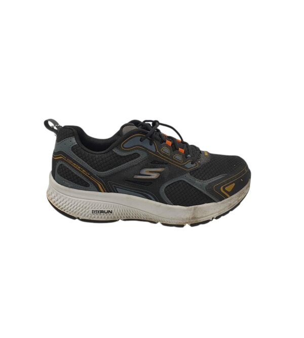 Adidasi barbati Skechers 43, material textil, imitatie de piele, negru - imagine 1
