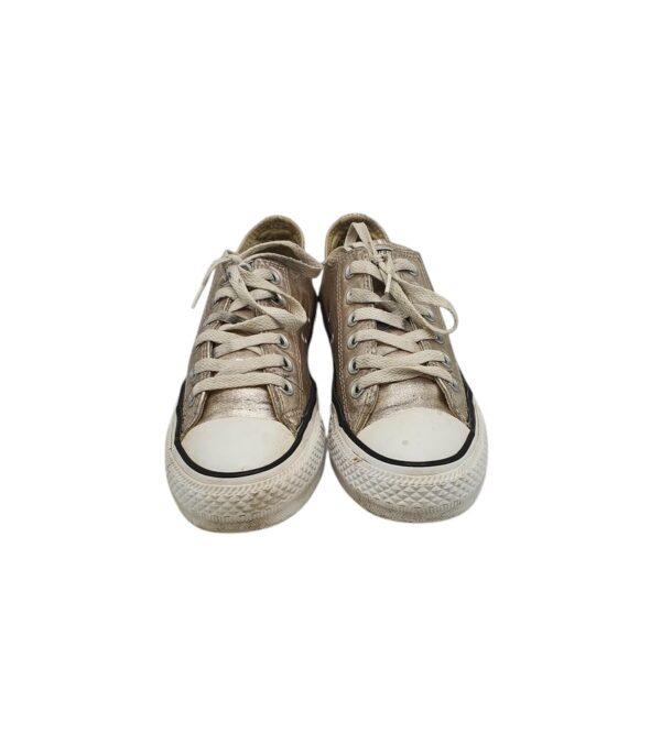 Tenisi dama Converse 37, material textil, argintiu - imagine 3