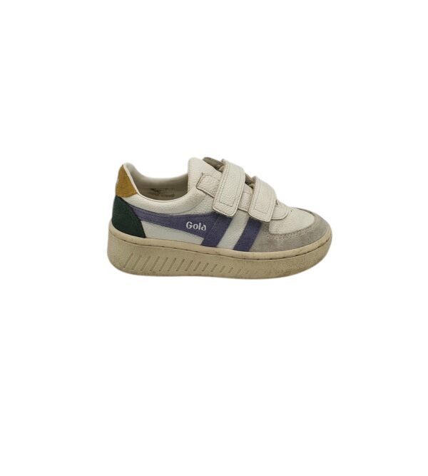 Adidasi copii Gola 32, piele, piele intoarsa, alb - imagine 1