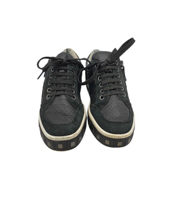 Adidasi dama Geox 37, piele intoarsa, piele, negru - imagine 3