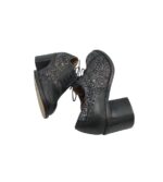 Botine dama 37, piele, negru - imagine 4