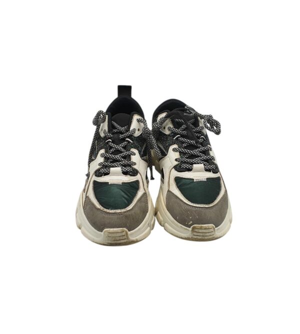 Adidasi dama 37, imitatie de piele, material textil, alb negru - imagine 3