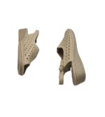 Sandale dama Hangao 38, imitatie de piele, crem - imagine 4