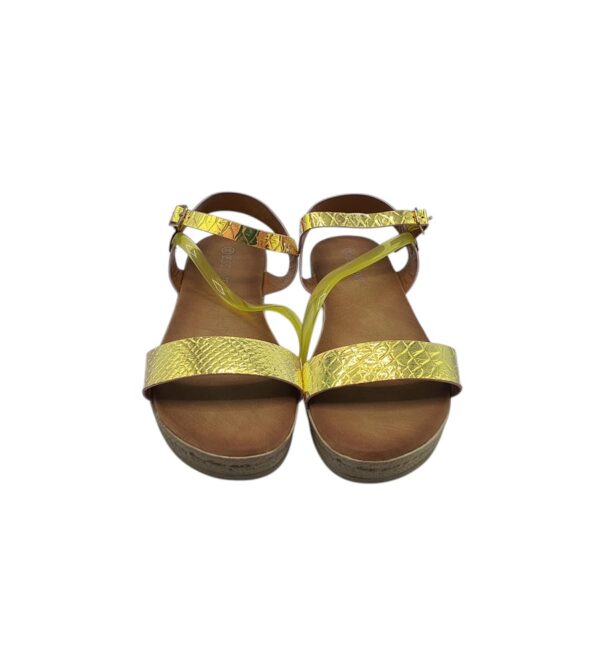 Sandale dama Est Int 38, imitatie de piele, alte materiale, auriu - imagine 3