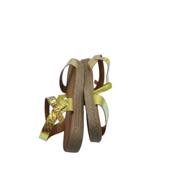 Sandale dama Est Int 38, imitatie de piele, alte materiale, auriu - imagine 4