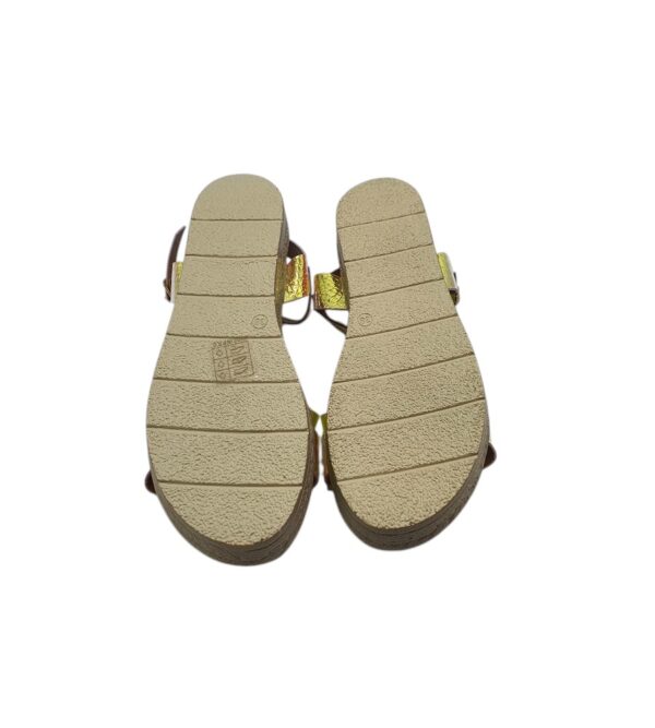 Sandale dama Est Int 38, imitatie de piele, alte materiale, auriu - imagine 5