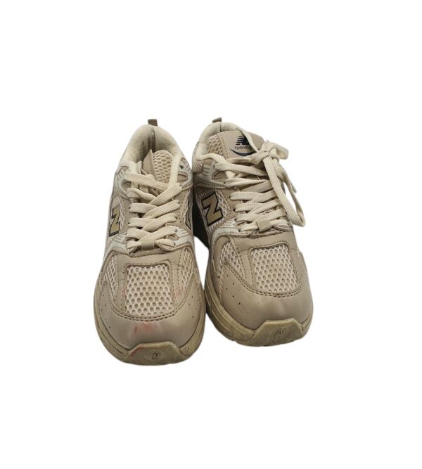 Adidasi dama 37, material textil, bej - imagine 3