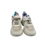 Adidasi copii 31, material textil, imitatie de piele, alb - imagine 3