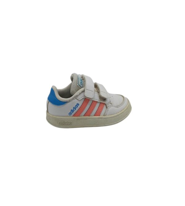 Adidasi copii Adidas 23, imitatie de  piele, alb - imagine 1