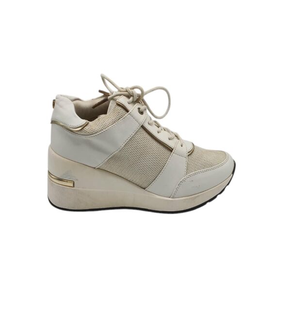 Adidasi dama New Look 38, imitatie de piele, material textil, alb - imagine 1