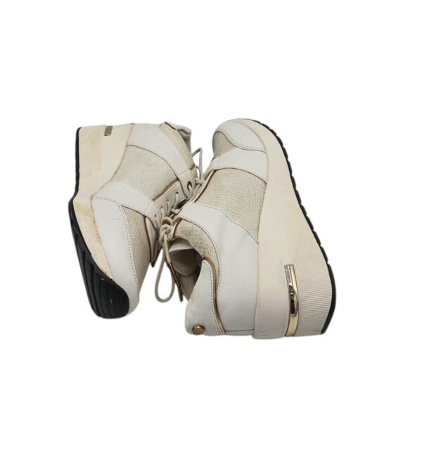 Adidasi dama New Look 38, imitatie de piele, material textil, alb - imagine 4