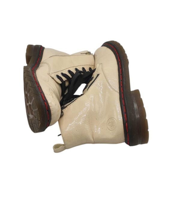 Ghete dama Rieker 38, imitatie de piele, crem - imagine 4
