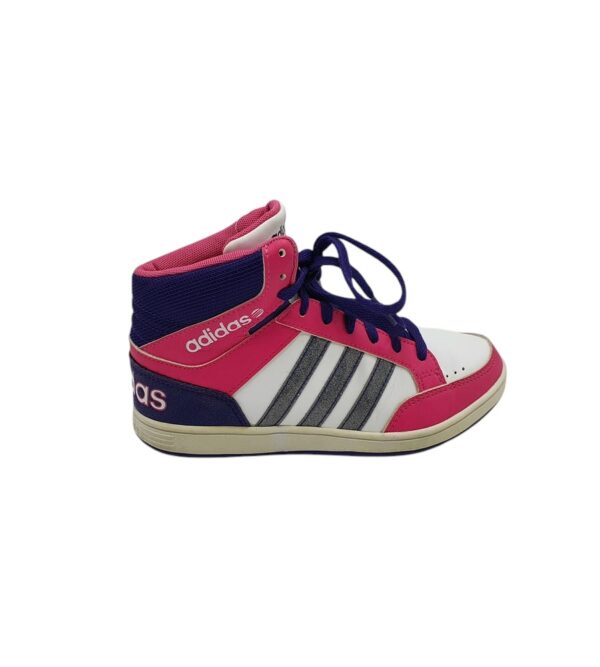 Adidasi dama Adidas 36, imitatie de piele, material textil, roz alb - imagine 1