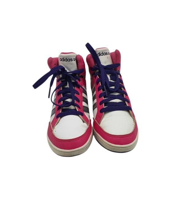 Adidasi dama Adidas 36, imitatie de piele, material textil, roz alb - imagine 3