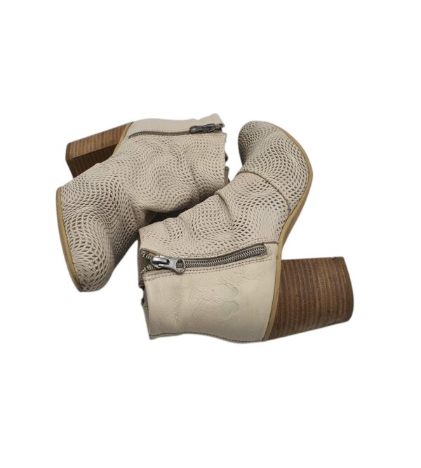 Botine dama Felmini 36, piele, crem - imagine 4