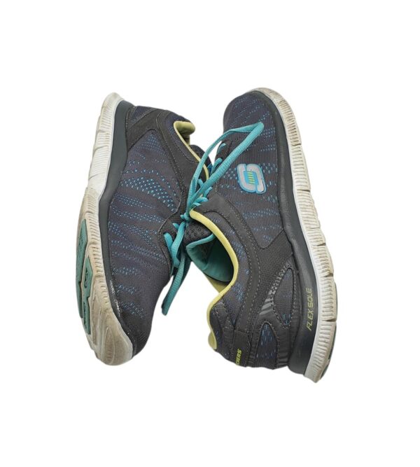 Adidasi barbati  Skechers 41, material textil, gri - imagine 4