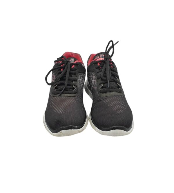 Adidasi dama Skechers 38, material textil, negru alb - imagine 3