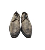 Pantofi barbati Calver 42, piele, crem gri - imagine 3