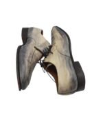 Pantofi barbati Calver 42, piele, crem gri - imagine 4