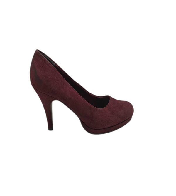 Pantofi dama Tamaris 38, material textil, visiniu - imagine 1