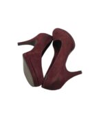 Pantofi dama Tamaris 38, material textil, visiniu - imagine 4