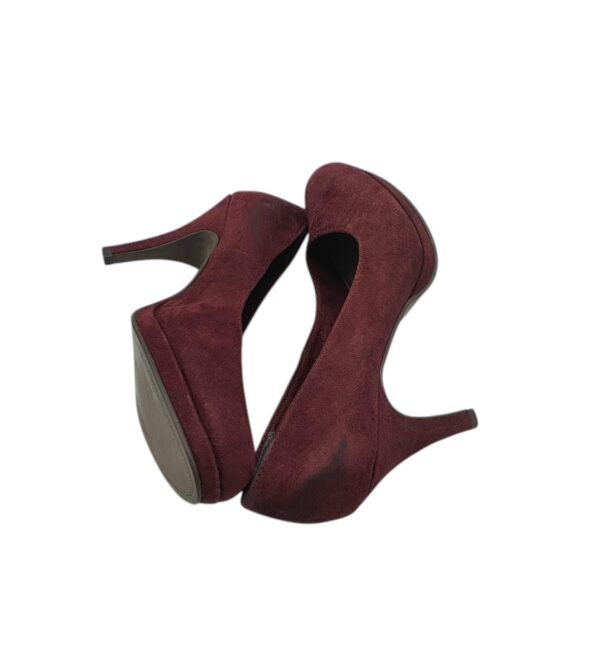 Pantofi dama Tamaris 38, material textil, visiniu - imagine 4