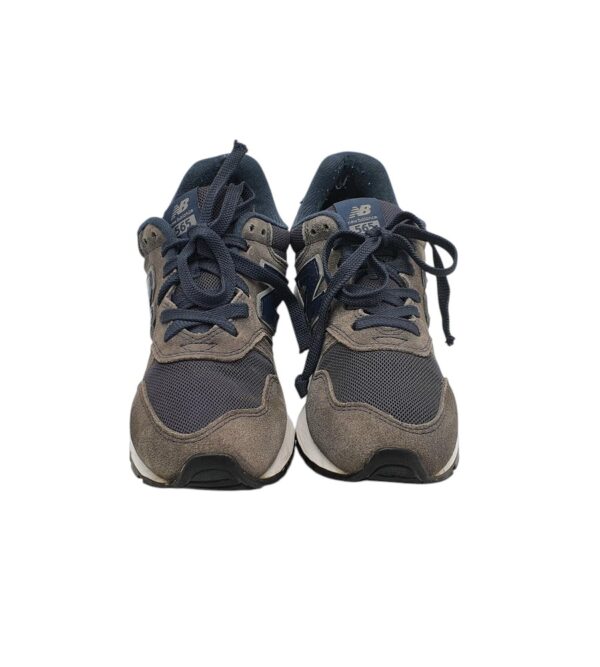 Adidasi dama New Balance 37, material textil, piele intoarsa, gri - imagine 3