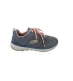 Adidasi dama Skechers 40, material textil, albastru