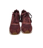 Adidasi barbati Skechers 41, piele intoarsa, material textil, visiniu - imagine 3