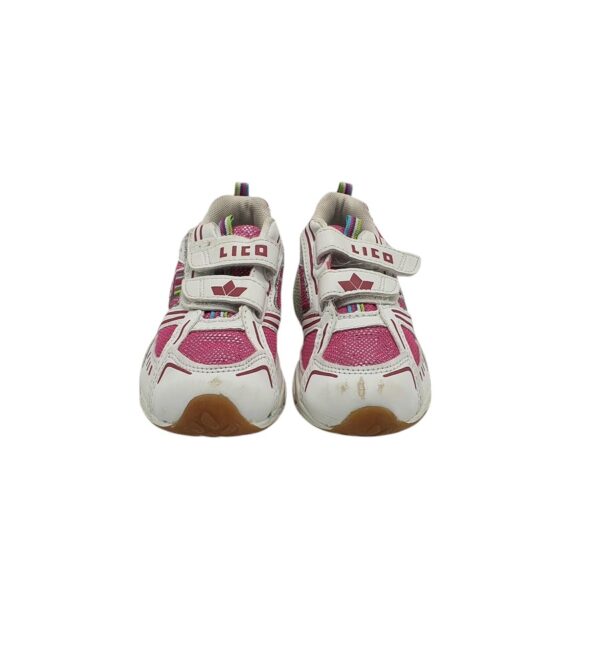 Adidasi copii Lico 31, material textil, imitatie de piele, alb roz - imagine 3