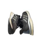 Adidasi barbati Adidas 42, material textil,  imitatie de piele, gri negru - imagine 4