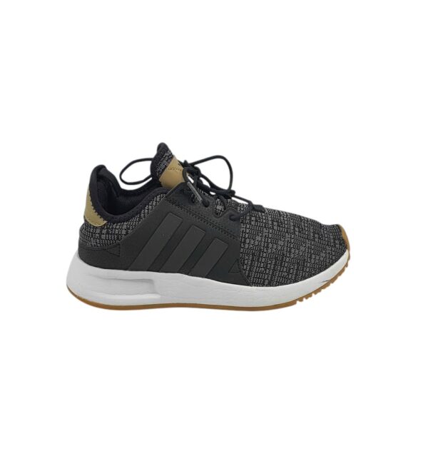 Adidasi dama Adidas 38, material textil, imitatie de piele,  negru gri - imagine 1