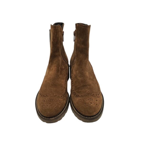 Botine dama Gabor 37, piele intoarsa, maro - imagine 3