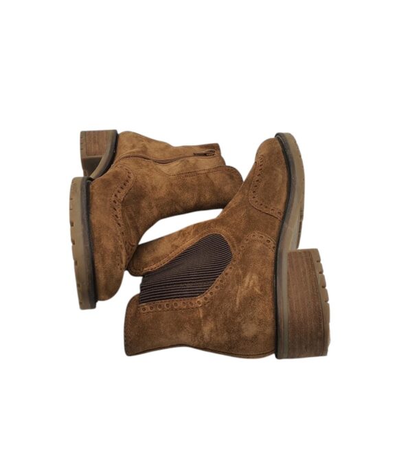 Botine dama Gabor 37, piele intoarsa, maro - imagine 4